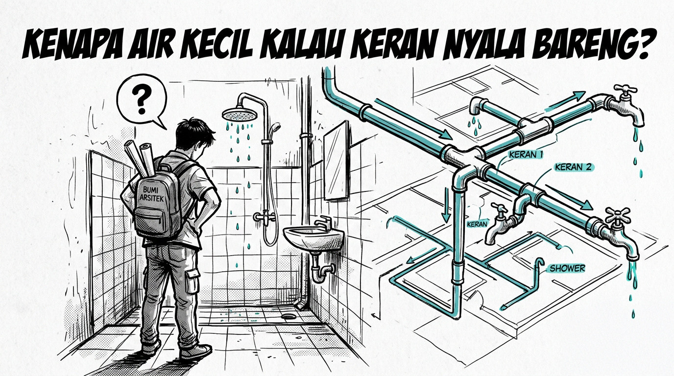 Kenapa Air Kecil Kalau Keran Nyala Bareng? Ini Masalah Desain Pipanya